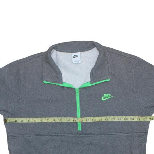 Mens UK Size L Nike Grey 1/2 Zip Sweatshirt