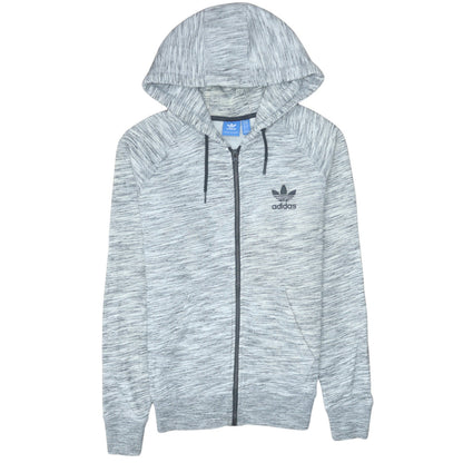 Womens UK Size 10 Adidas Grey Full Zip Hoodie