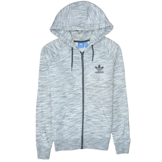Womens UK Size 10 Adidas Grey Full Zip Hoodie