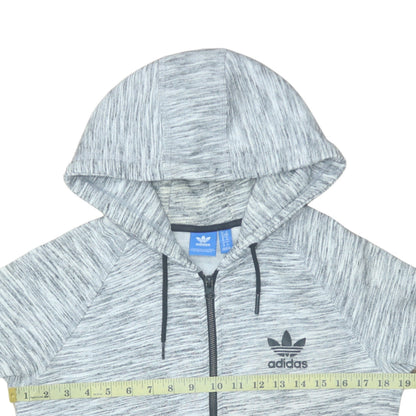 Womens UK Size 10 Adidas Grey Full Zip Hoodie