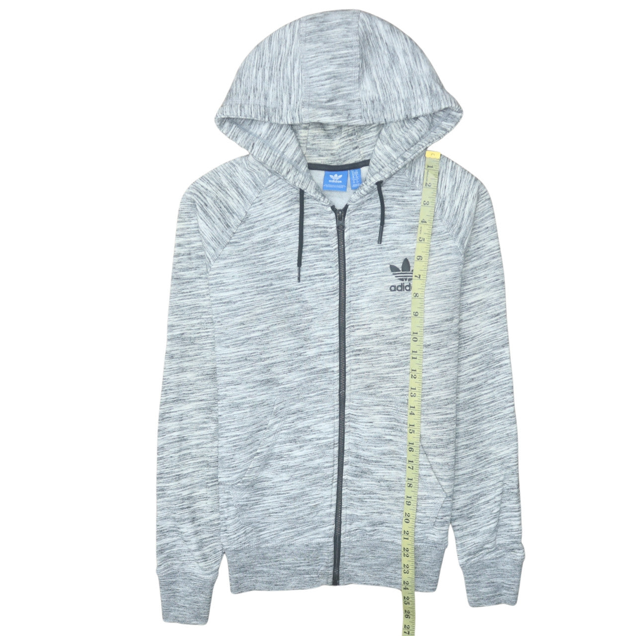 Womens UK Size 10 Adidas Grey Full Zip Hoodie