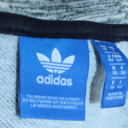 Womens UK Size 10 Adidas Grey Full Zip Hoodie
