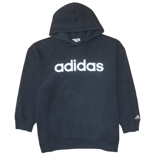 Womens UK Size 2XL Adidas Black Pullover Hoodie