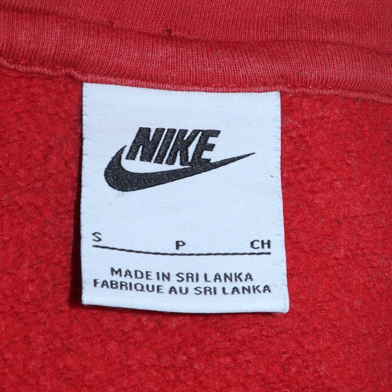 Mens UK Size S Nike Red Pullover Hoodie