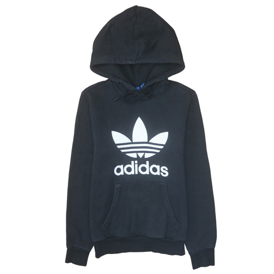 Womens UK Size 10 Adidas Black Pullover Hoodie