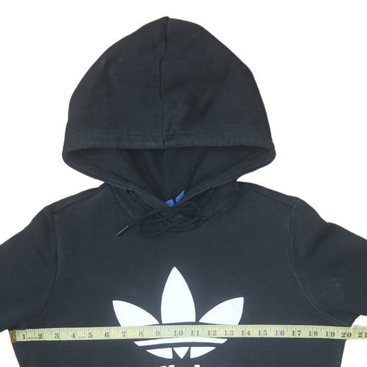 Womens UK Size 10 Adidas Black Pullover Hoodie