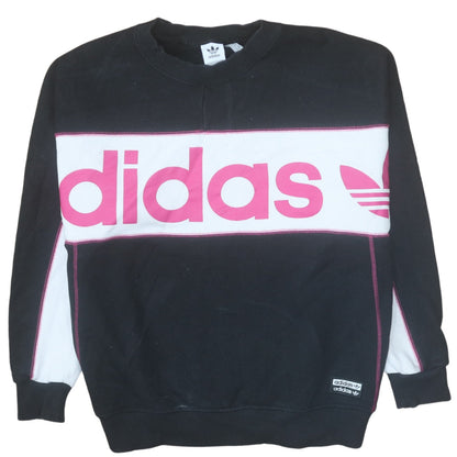 Womens UK Size 10 adidas Black Pullover Sweatshirt
