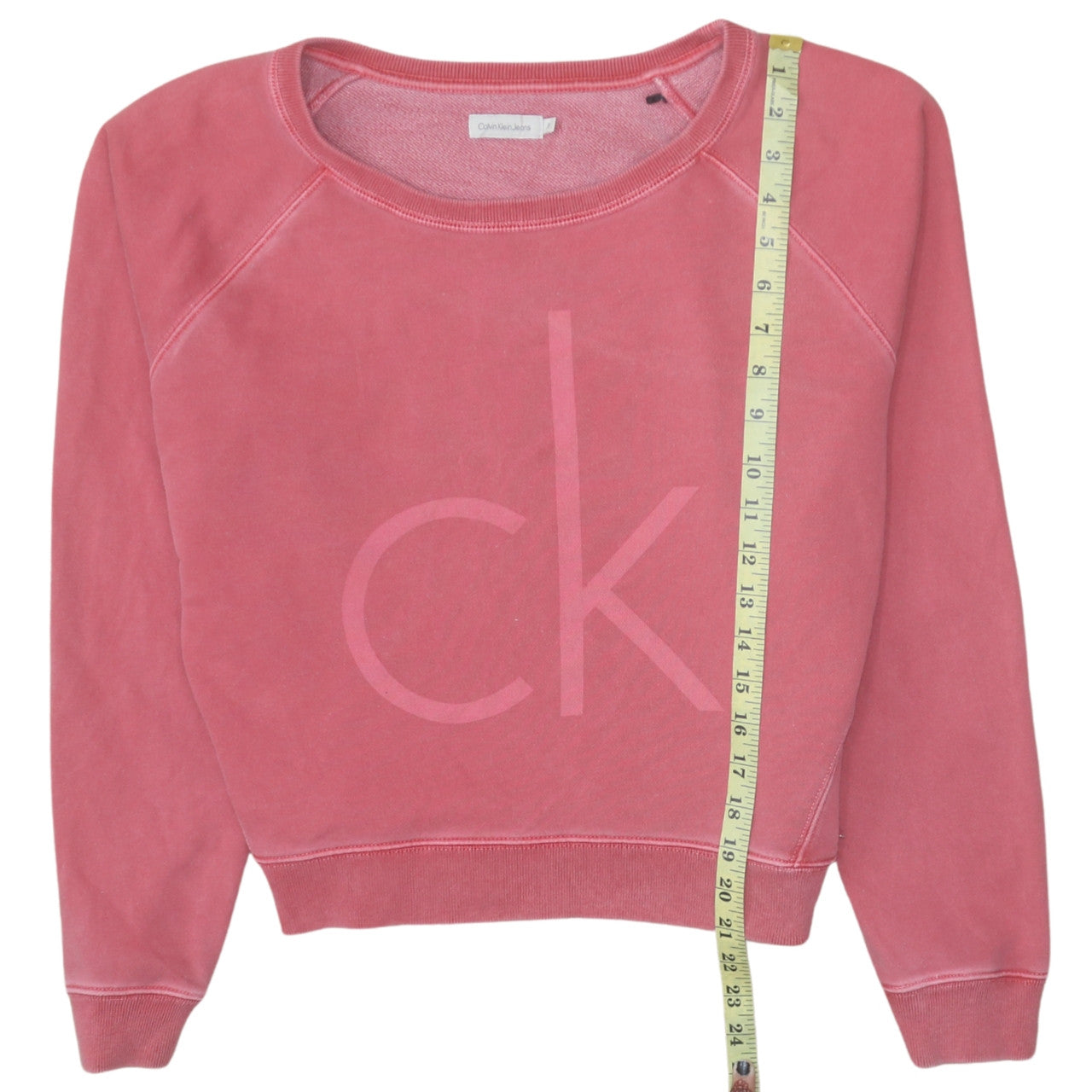 Womens UK Size S Calvin Klein Jeans Pink Pullover Sweatshirt