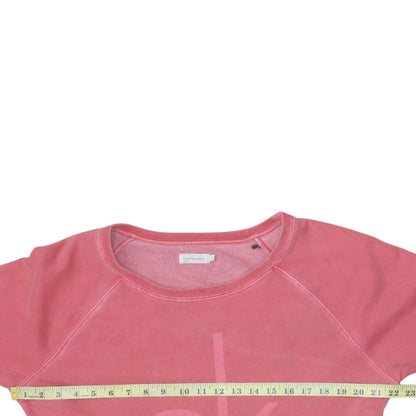 Womens UK Size S Calvin Klein Jeans Pink Pullover Sweatshirt