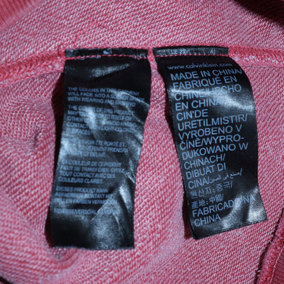 Womens UK Size S Calvin Klein Jeans Pink Pullover Sweatshirt