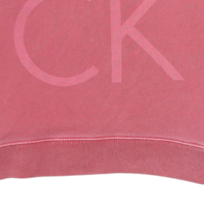 Womens UK Size S Calvin Klein Jeans Pink Pullover Sweatshirt