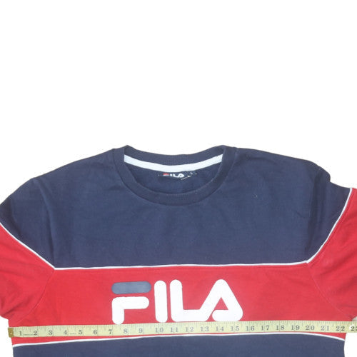Mens UK Size L Fila Blue Pullover Sweatshirt