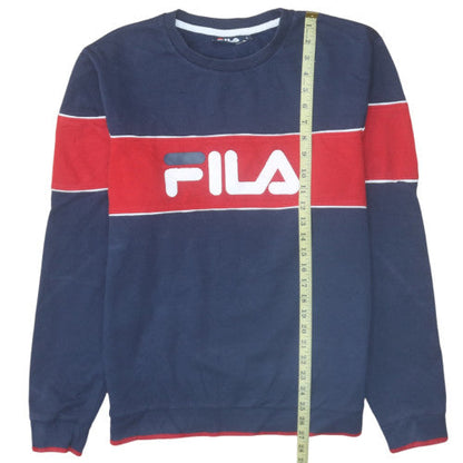 Mens UK Size L Fila Blue Pullover Sweatshirt