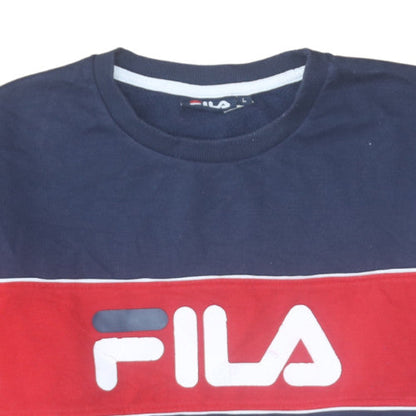 Mens UK Size L Fila Blue Pullover Sweatshirt