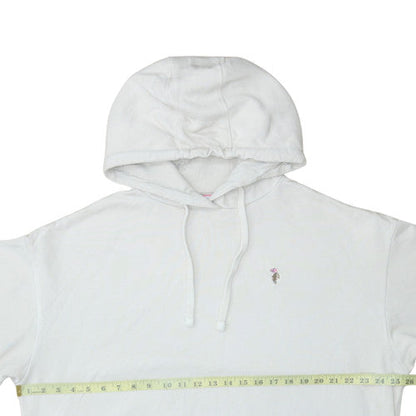 Mens UK Size M U.S. Polo Assn. White Pullover Hoodie