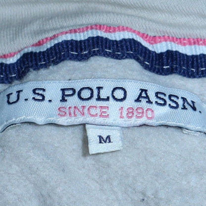 Mens UK Size M U.S. Polo Assn. White Pullover Hoodie