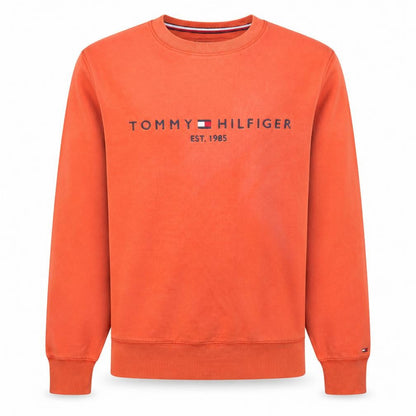 Mens UK Size S Tommy Hilfiger Orange Pullover Sweatshirt
