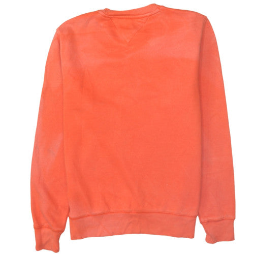 Mens UK Size S Tommy Hilfiger Orange Pullover Sweatshirt