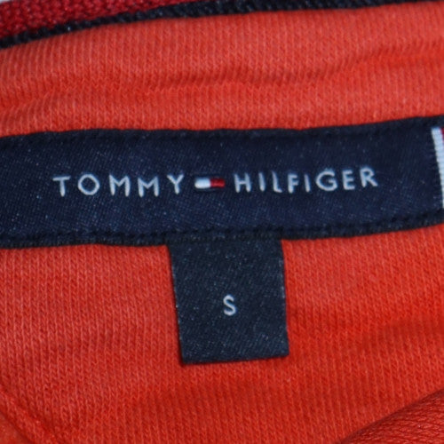 Mens UK Size S Tommy Hilfiger Orange Pullover Sweatshirt