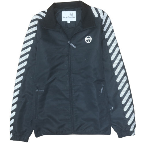 Sergio Tacchini Men's Black Track Jacket Size S Full Zip Sportswear
