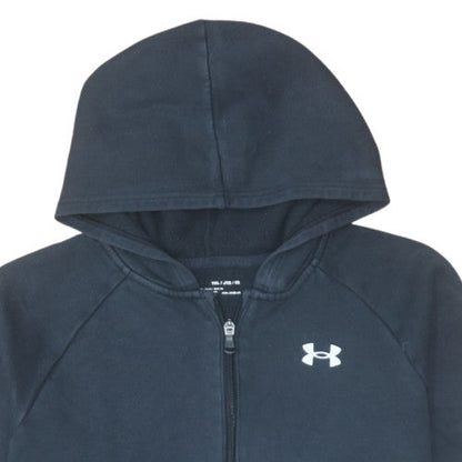 Under Armour Boys Black Full Zip Hoodie YXL 158/170 Fleece Sportswear