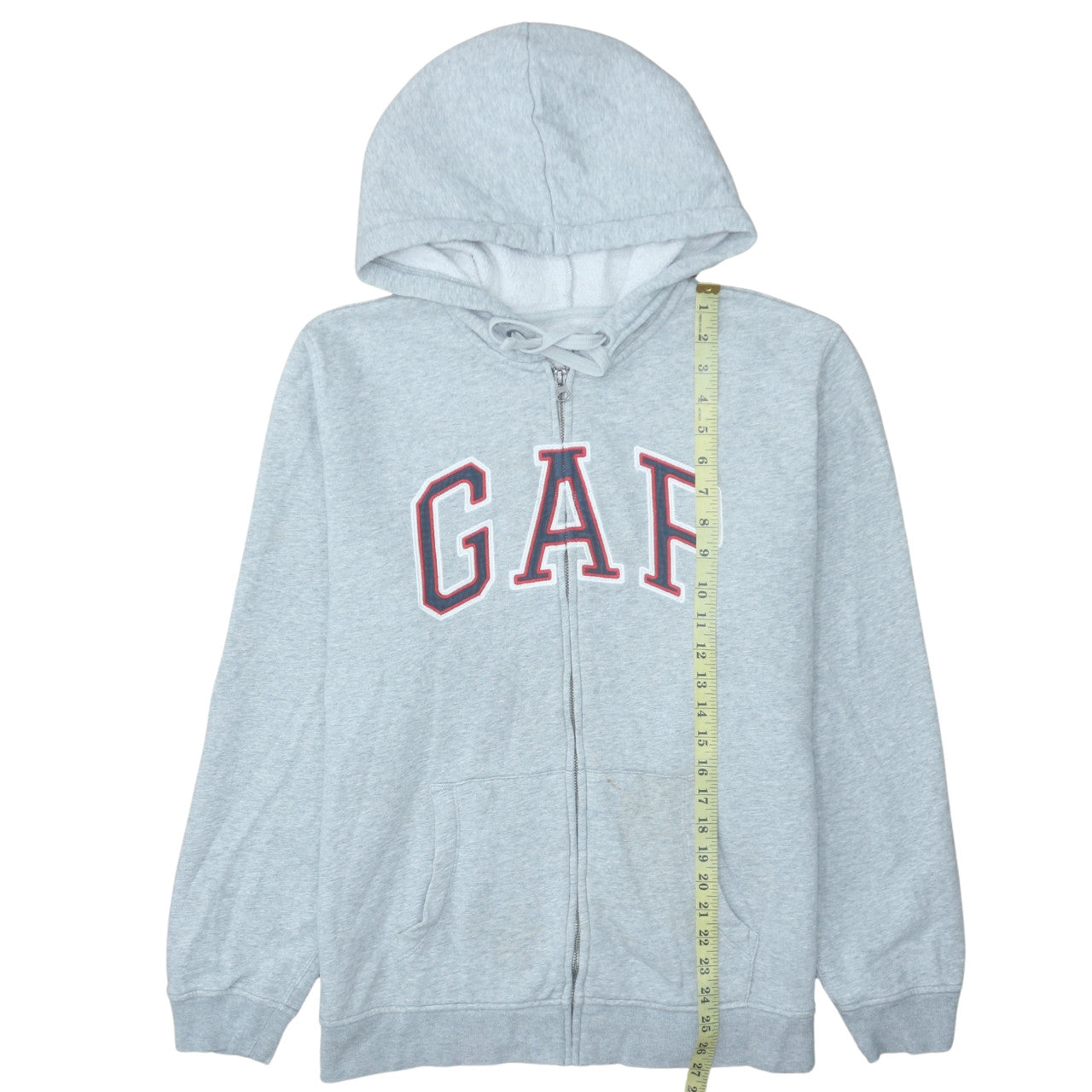 Mens UK Size L GAP Grey Full Zip Hoodie