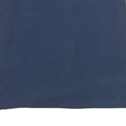 Adidas Men's Blue Crew Neck Graphic Logo T-Shirt Size M