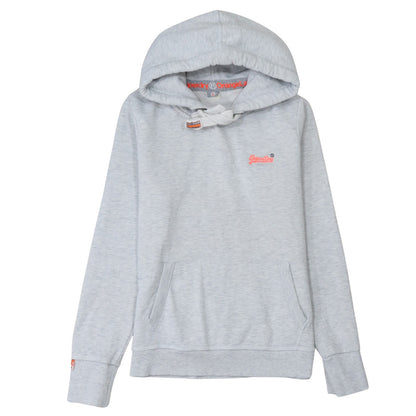 Womens UK Size L Superdry Grey Pullover Hoodie