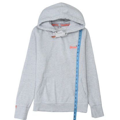 Womens UK Size L Superdry Grey Pullover Hoodie