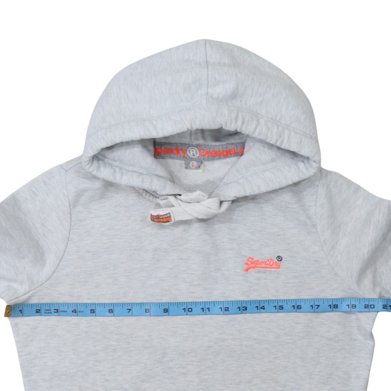 Womens UK Size L Superdry Grey Pullover Hoodie