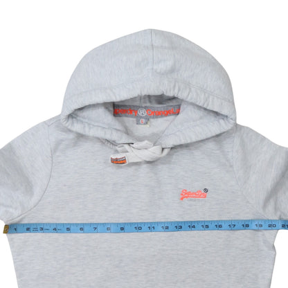 Womens UK Size L Superdry Grey Pullover Hoodie
