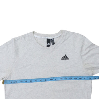 Adidas Men's Grey Small Crew Neck Short Sleeve T-Shirt