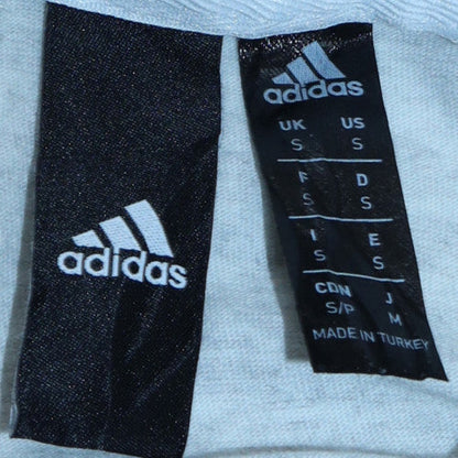 Adidas Men's Grey Small Crew Neck Short Sleeve T-Shirt