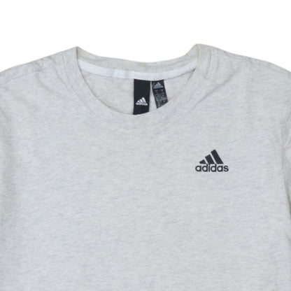 Adidas Men's Grey Small Crew Neck Short Sleeve T-Shirt