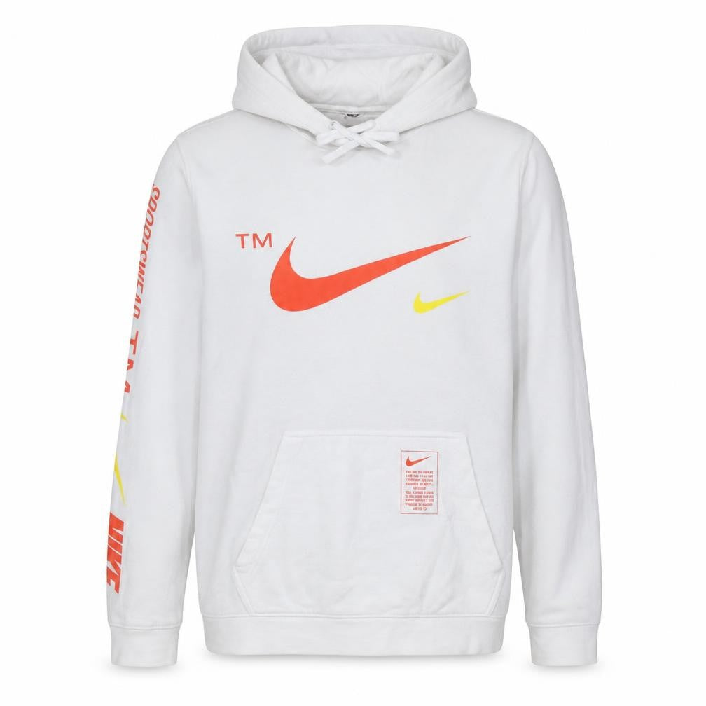 Mens UK Size L Nike White Pullover Hoodie