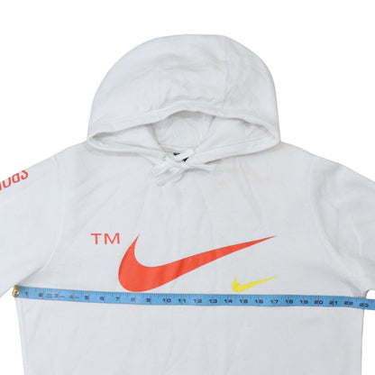 Mens UK Size L Nike White Pullover Hoodie
