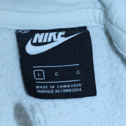 Mens UK Size L Nike White Pullover Hoodie