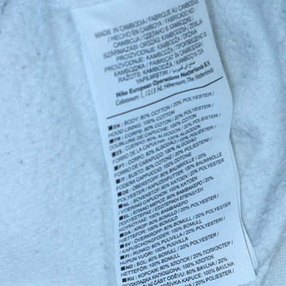 Mens UK Size L Nike White Pullover Hoodie