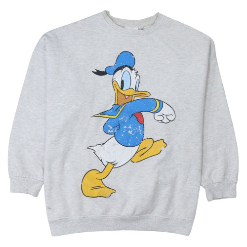 Womens UK Size M Disney Mickey & Friends Grey Pullover Sweatshirt