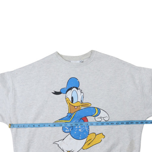 Womens UK Size M Disney Mickey & Friends Grey Pullover Sweatshirt