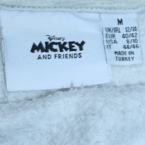 Womens UK Size M Disney Mickey & Friends Grey Pullover Sweatshirt