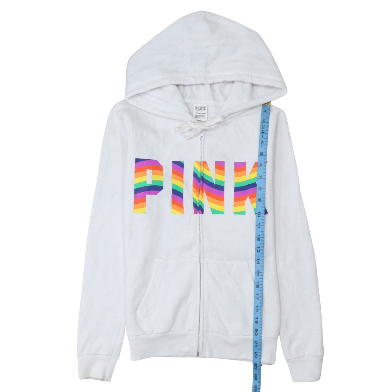 Womens UK Size XS Victoria's Secret White Full Zip Hoodie