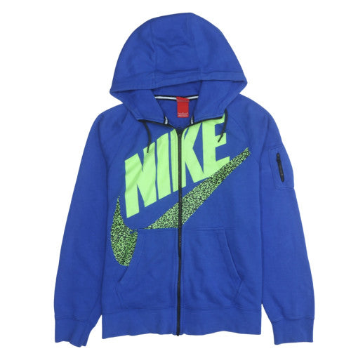 Mens UK Size L Nike Blue Full Zip Hoodie