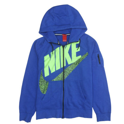 Mens UK Size L Nike Blue Full Zip Hoodie