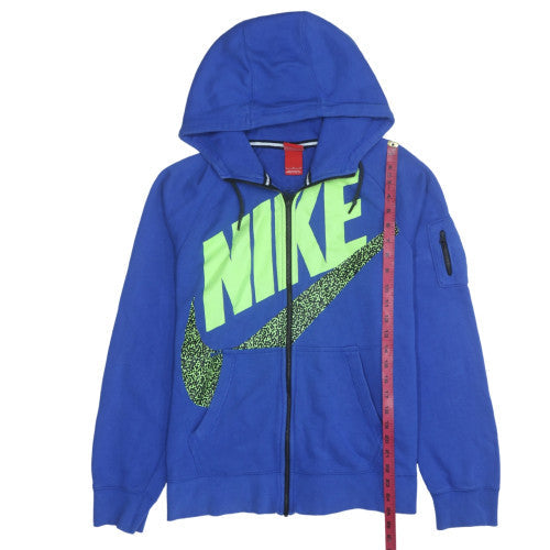 Mens UK Size L Nike Blue Full Zip Hoodie