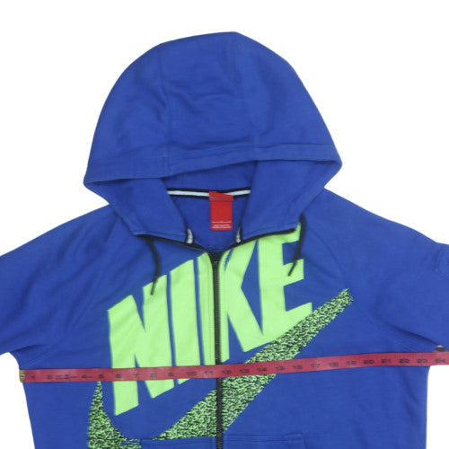 Mens UK Size L Nike Blue Full Zip Hoodie