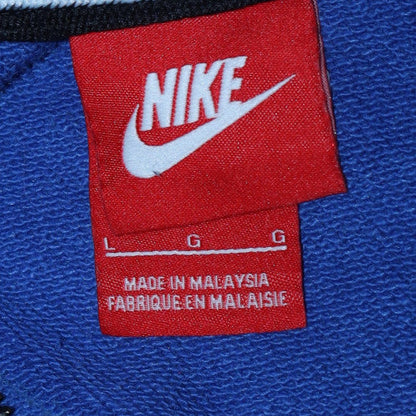 Mens UK Size L Nike Blue Full Zip Hoodie