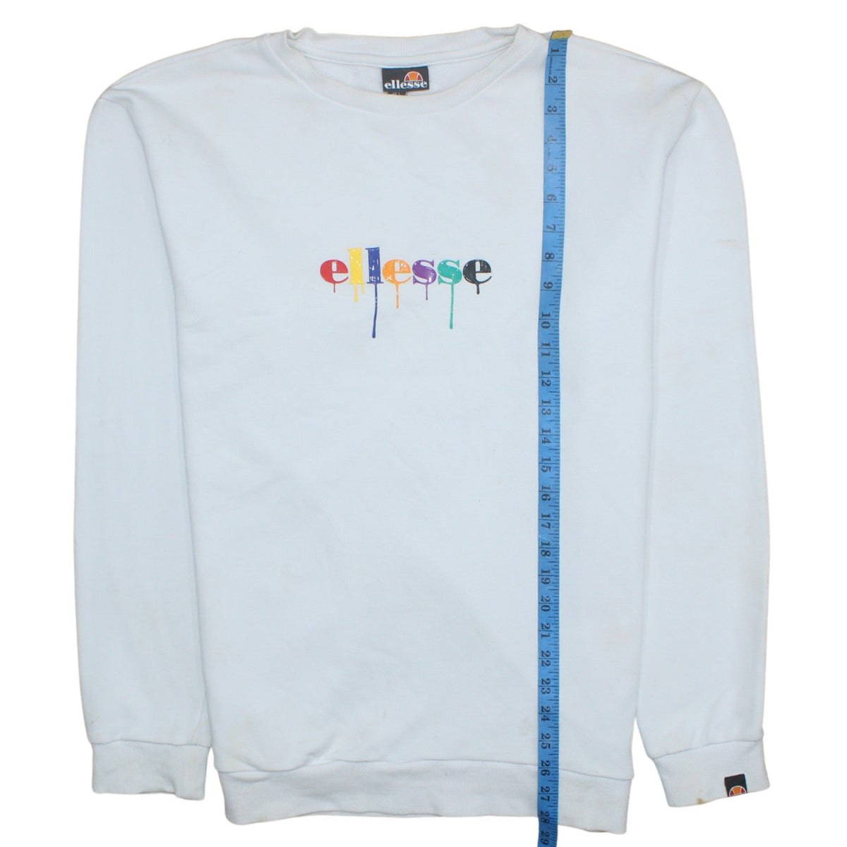 Mens UK Size L Ellesse White Pullover Sweatshirt