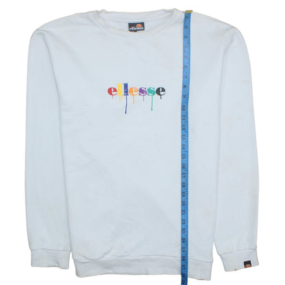 Mens UK Size L Ellesse White Pullover Sweatshirt