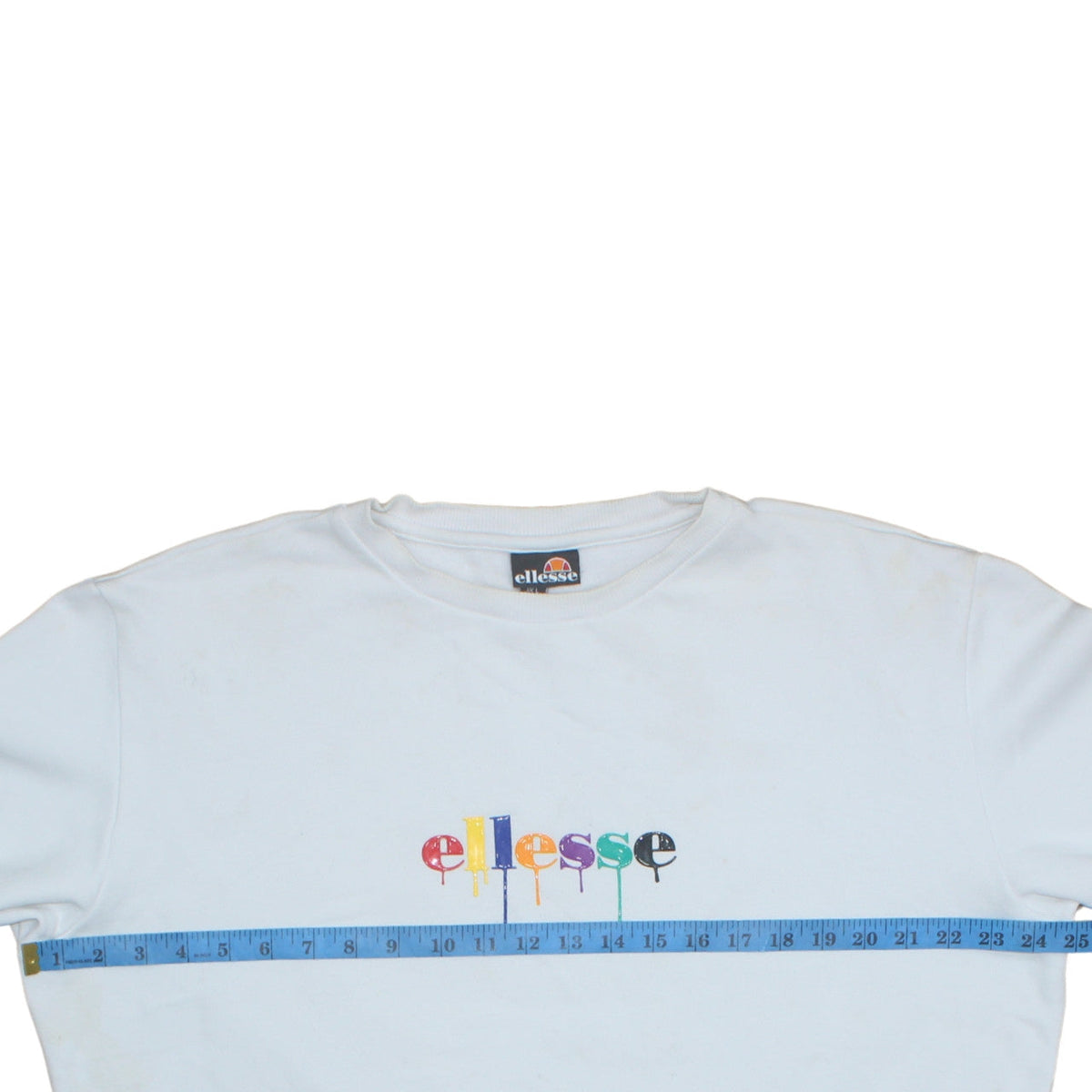 Mens UK Size L Ellesse White Pullover Sweatshirt
